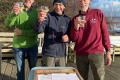 The man of the hour (middle) David Pegg took the Frostbite trophy